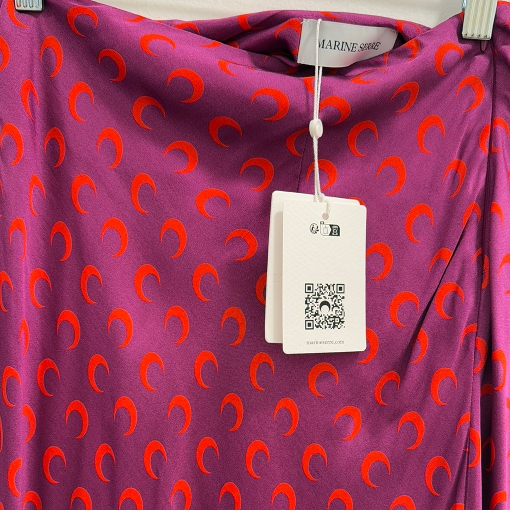 Brand NEW Marine Serre Purple and Red Women's Skirt, size M - Picture 3 of 4